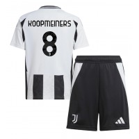 Juventus Teun Koopmeiners #8 Heimtrikotsatz Kinder 2024-25 Kurzarm (+ Kurze Hosen)